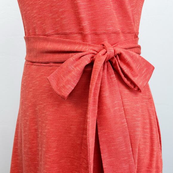 Toad & Co. Orange Organic Cotton Tencel Cue Wrap Dress - Picture 4 of 8